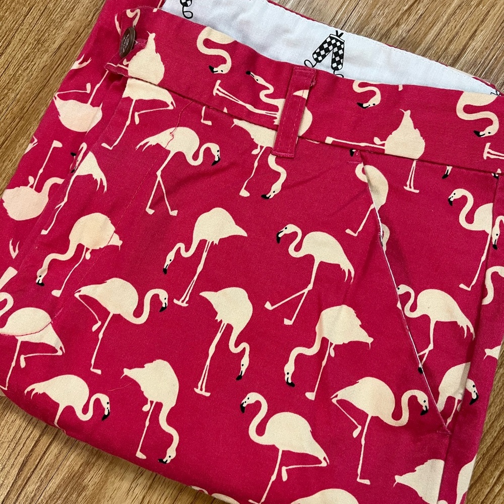 Royal & Awesome Golf Stylish Flamingo Print Men's Shorts